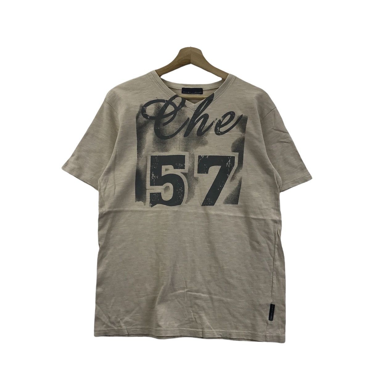 Vtg Chevignon Paris French 57 Logo Tee Shirt Designer V Neck Hoodie, Sweatshirt | FlexRushtees.com