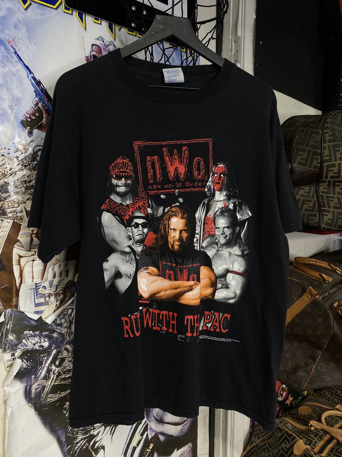 Vintage 1998 Nwo New World Order Wrestling T Shirt Xlarge Hoodie, Sweatshirt | FlexRushtees.com