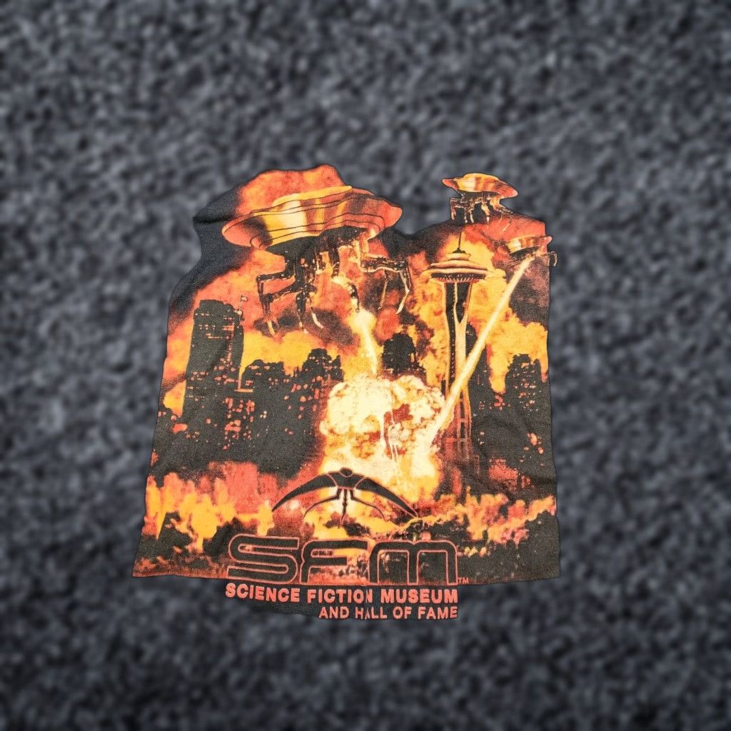 Gildan Vintage Seattle Science Fiction Museum Mens Xl T Shirt Distressed Hoodie, Sweatshirt | FlexRushtees.com