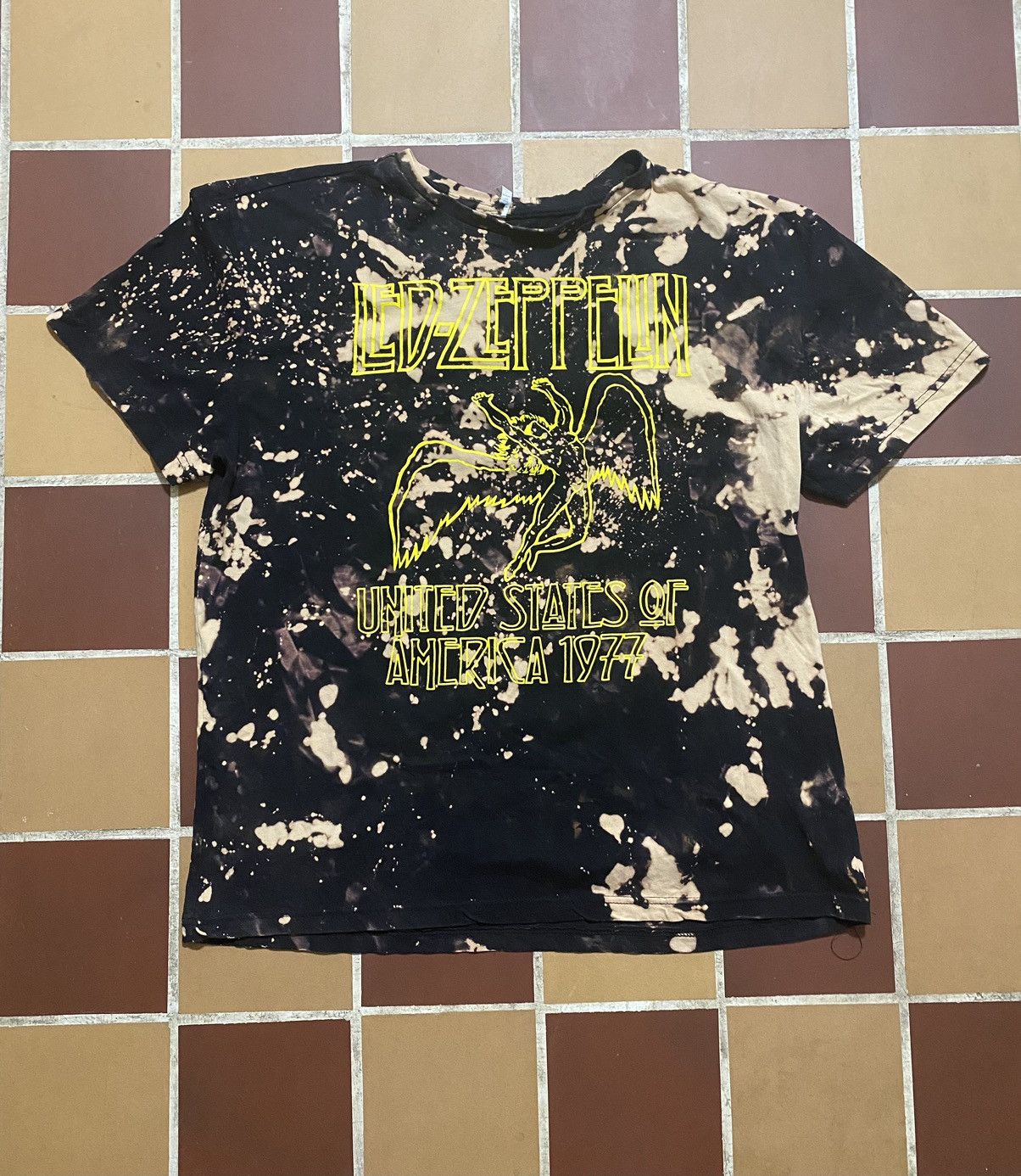 Band Tees Vintage Bleached Led Zeppelin Shirt Hoodie, Sweatshirt | FlexRushtees.com