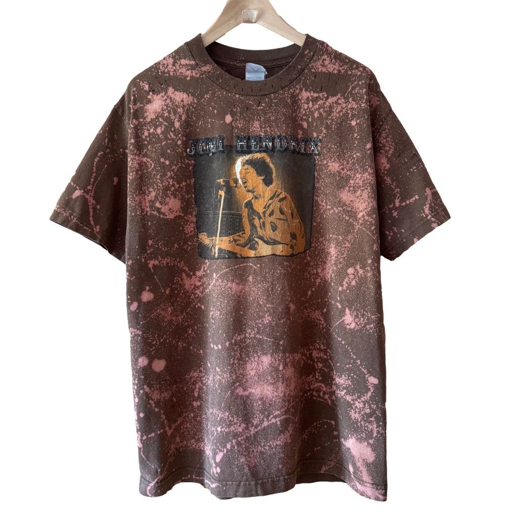 Vintage Jimi Hendrix Distressed Custom Bleached Graphic Tee Hoodie, Sweatshirt | FlexRushtees.com