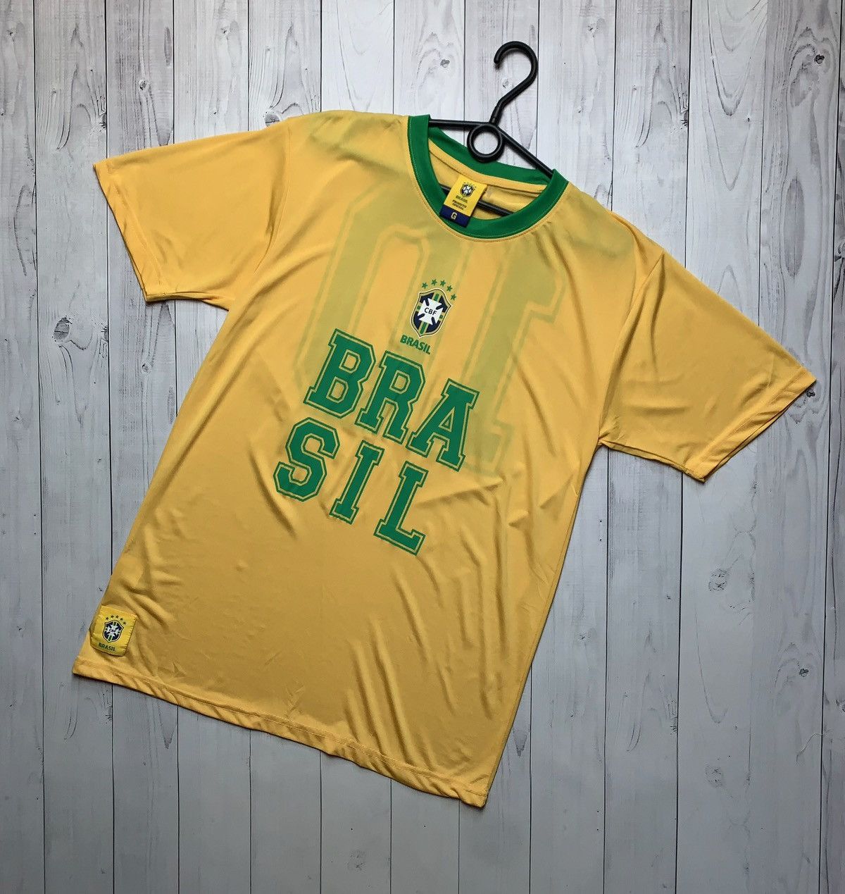 Vintage Soccer Tee Brazil Logo Size M 10 Hoodie, Sweatshirt | FlexRushtees.com