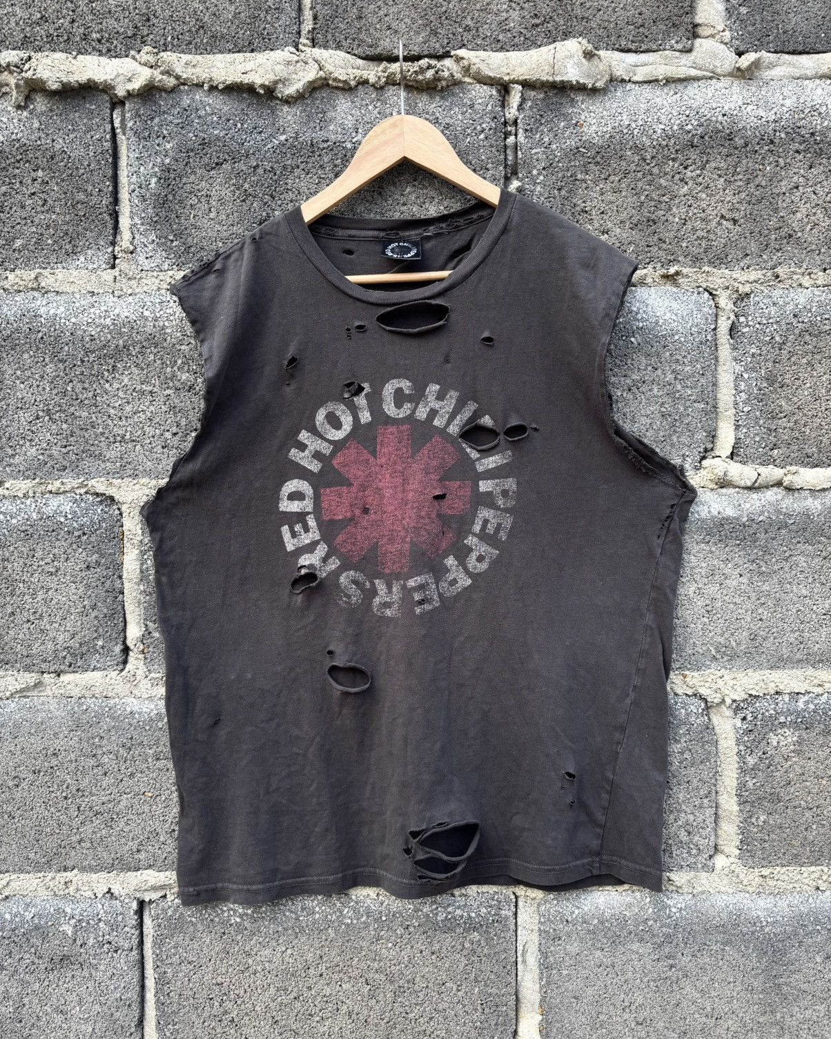 Band Tees Faded Red Hot Chili Peppers T Shirt Distressed Thrashed Hoodie, Sweatshirt | FlexRushtees.com