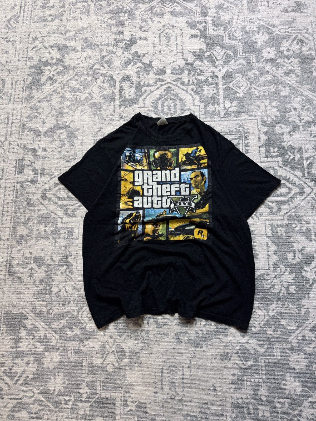 Vintage Gta V Grand Theft Auto Five 5 Big Logo T Shirt Y2k