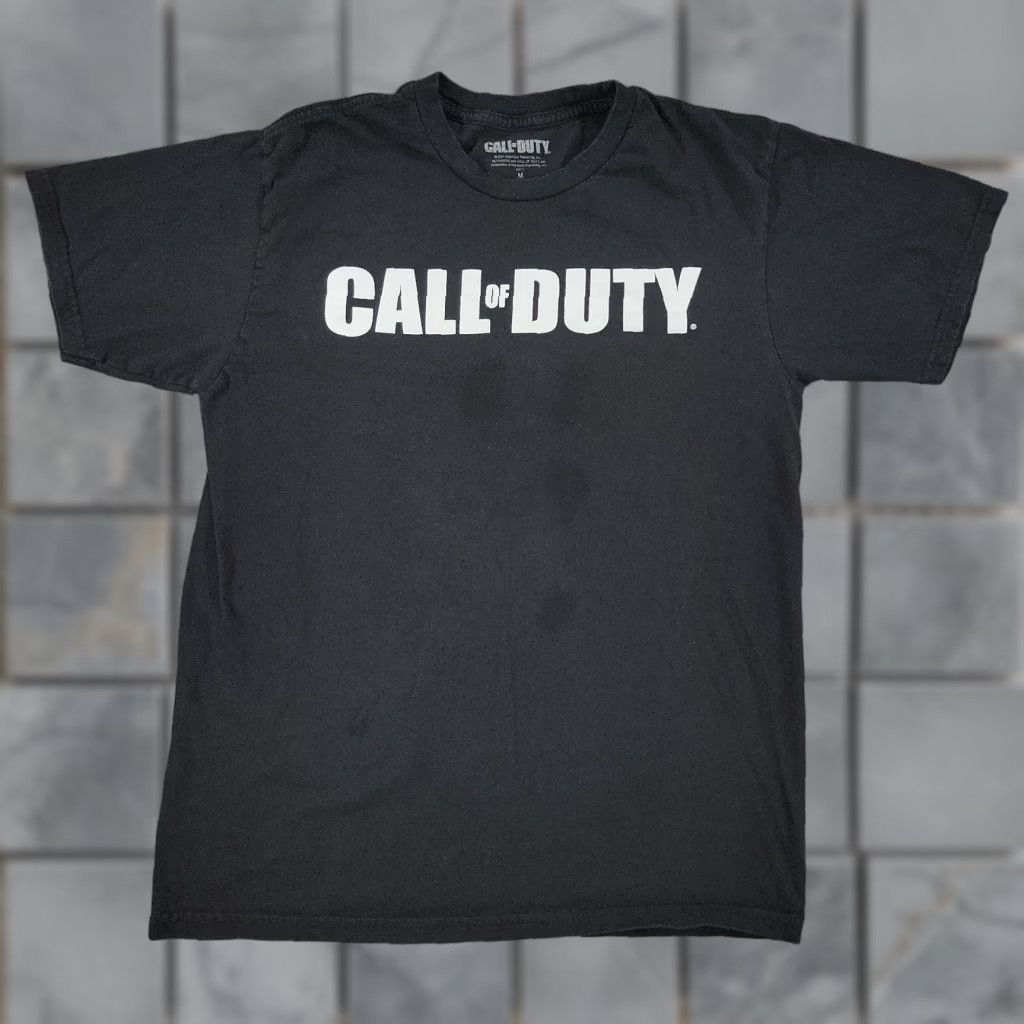 Vintage Call Of Duty Shirt Men S Medium Black Activision Logo Graphic Tee Short Sleeve
