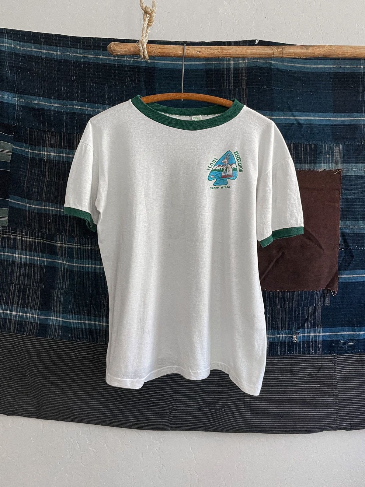 Vintage 60 S Boy Scouts Camp Staff Ringer T Shirt Hoodie, Sweatshirt | FlexRushtees.com