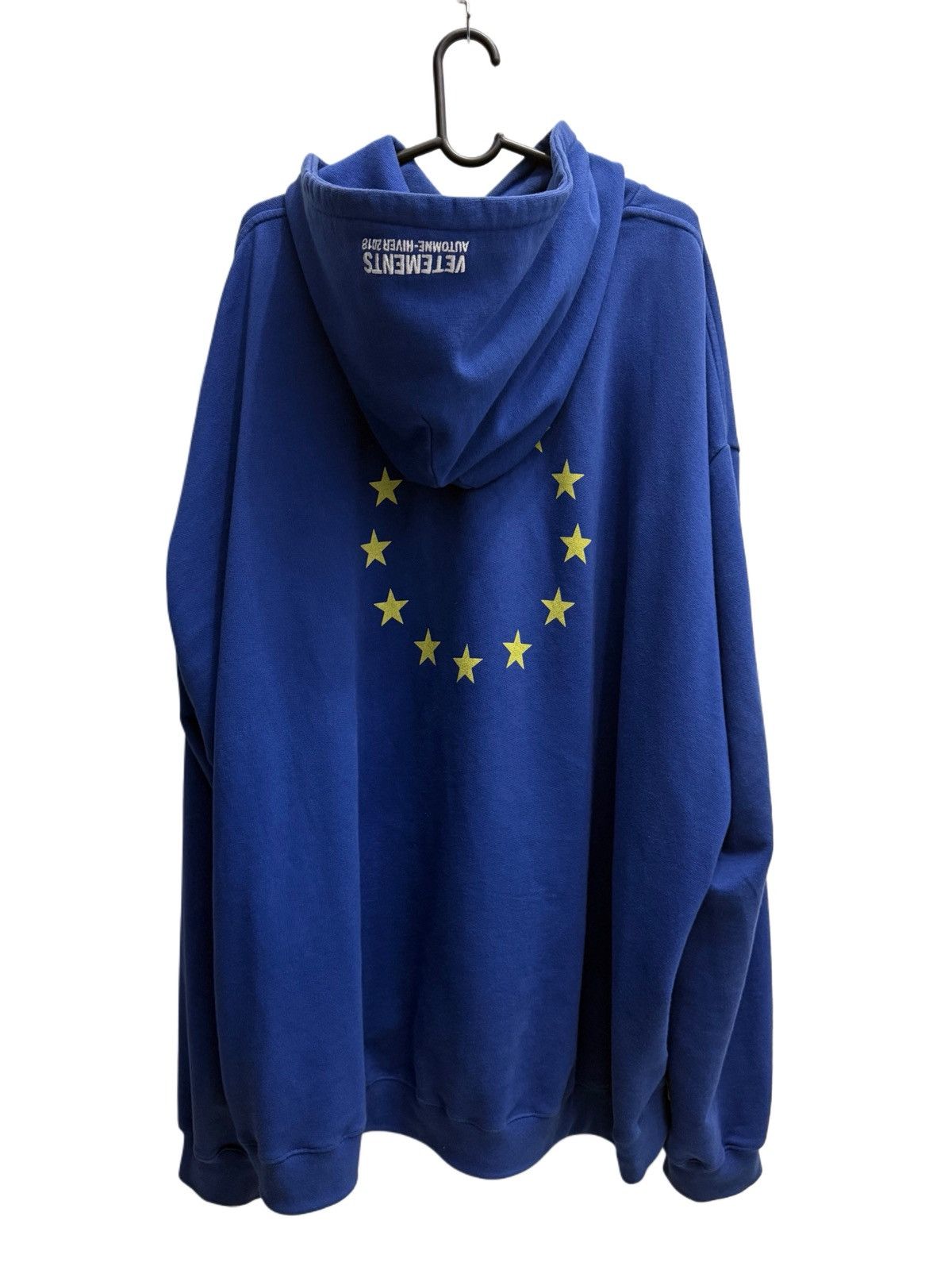 Vetements Aw18 Europe Flag Oversized Hoodie T-Shirts, Sweatshirt | FlexRushtees.com