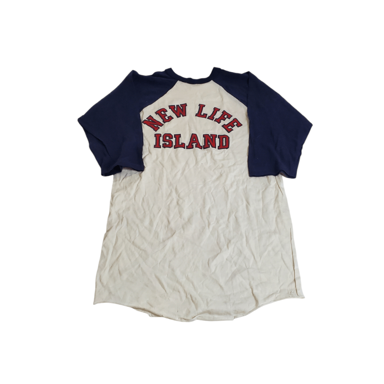 Vintage 70s New Life Island Raglan Baseball T Shirt Hoodie, Sweatshirt | FlexRushtees.com