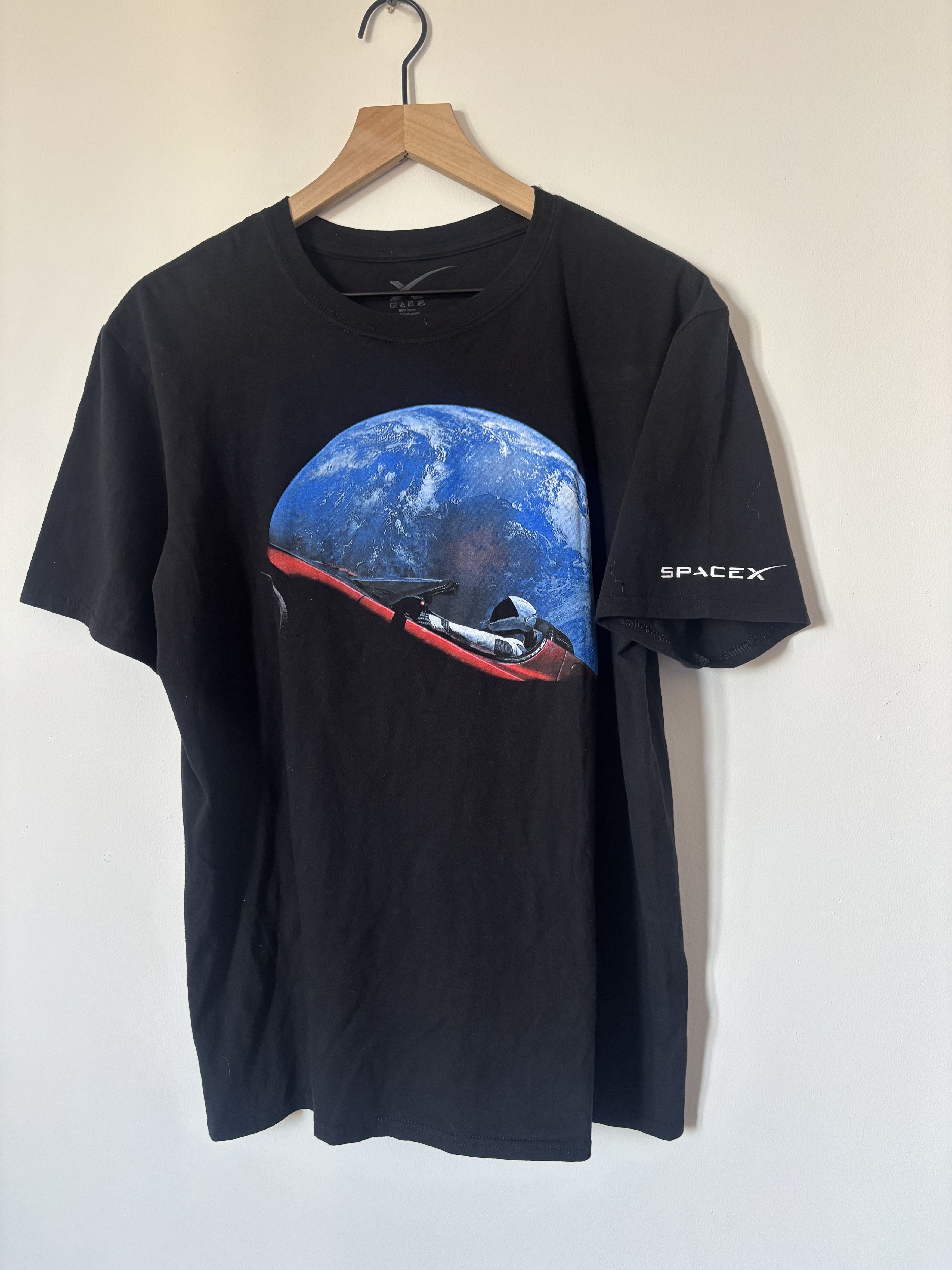 Other Spacex Astronaut Tee Black Large L Elon Musk Tesla Earth