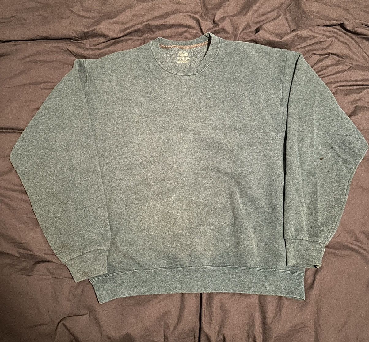 Vintage 90s Fruit Of The Loom Blue Crewneck Size Xl