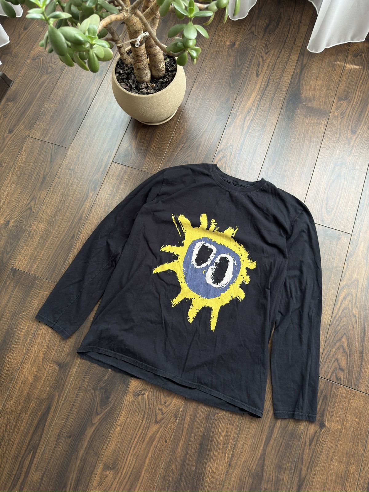 Band Tees Vintage Primal Scream Red Long Sleeve Tee