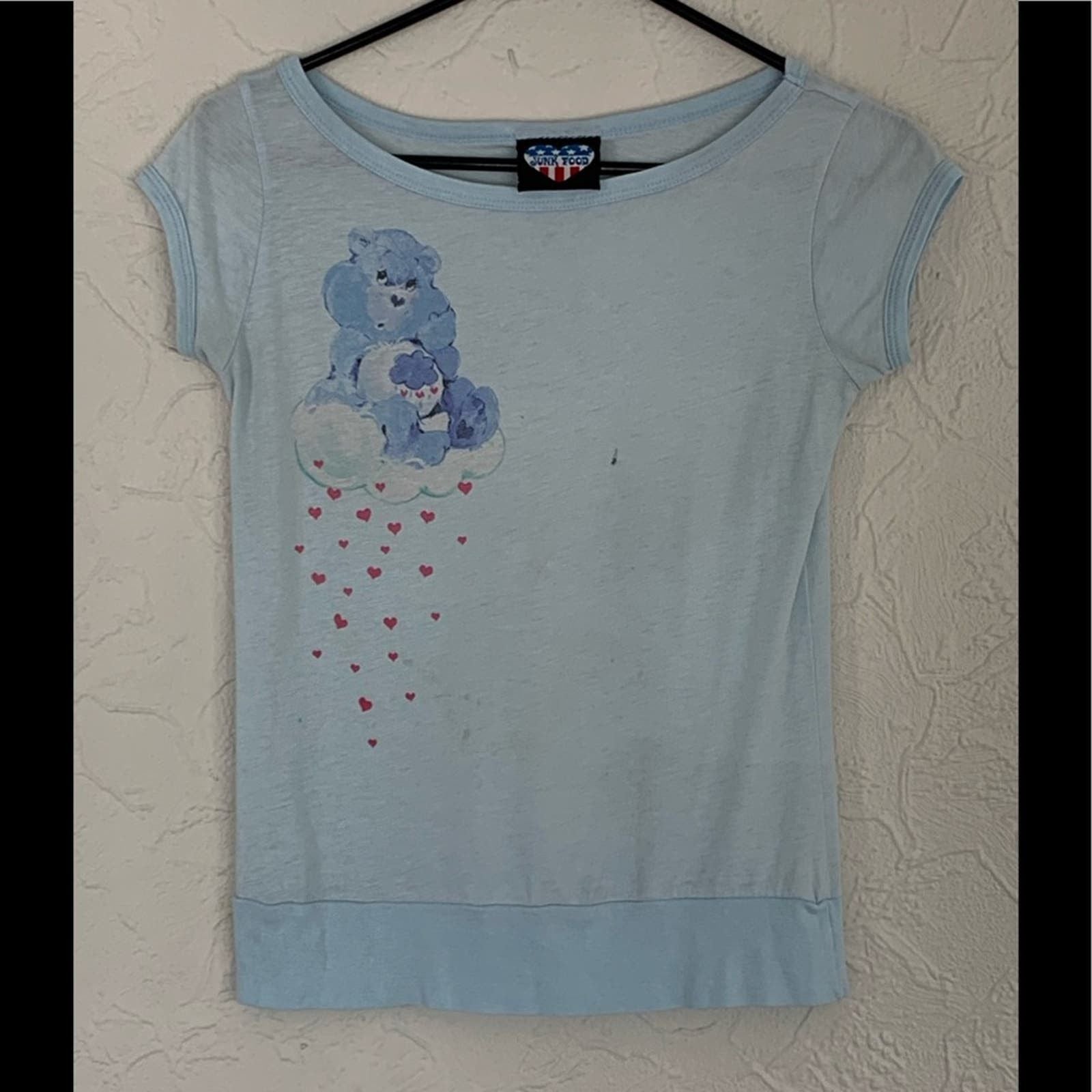 Junk Food Womens Care Bears Graphic Shirt Junkfood Size Small Grumpy