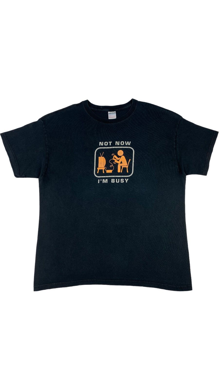 Vintage Lastdrop Mid 2000s Not Now Im Busy Funny Gamer T Shirt Hoodie, Sweatshirt | FlexRushtees.com