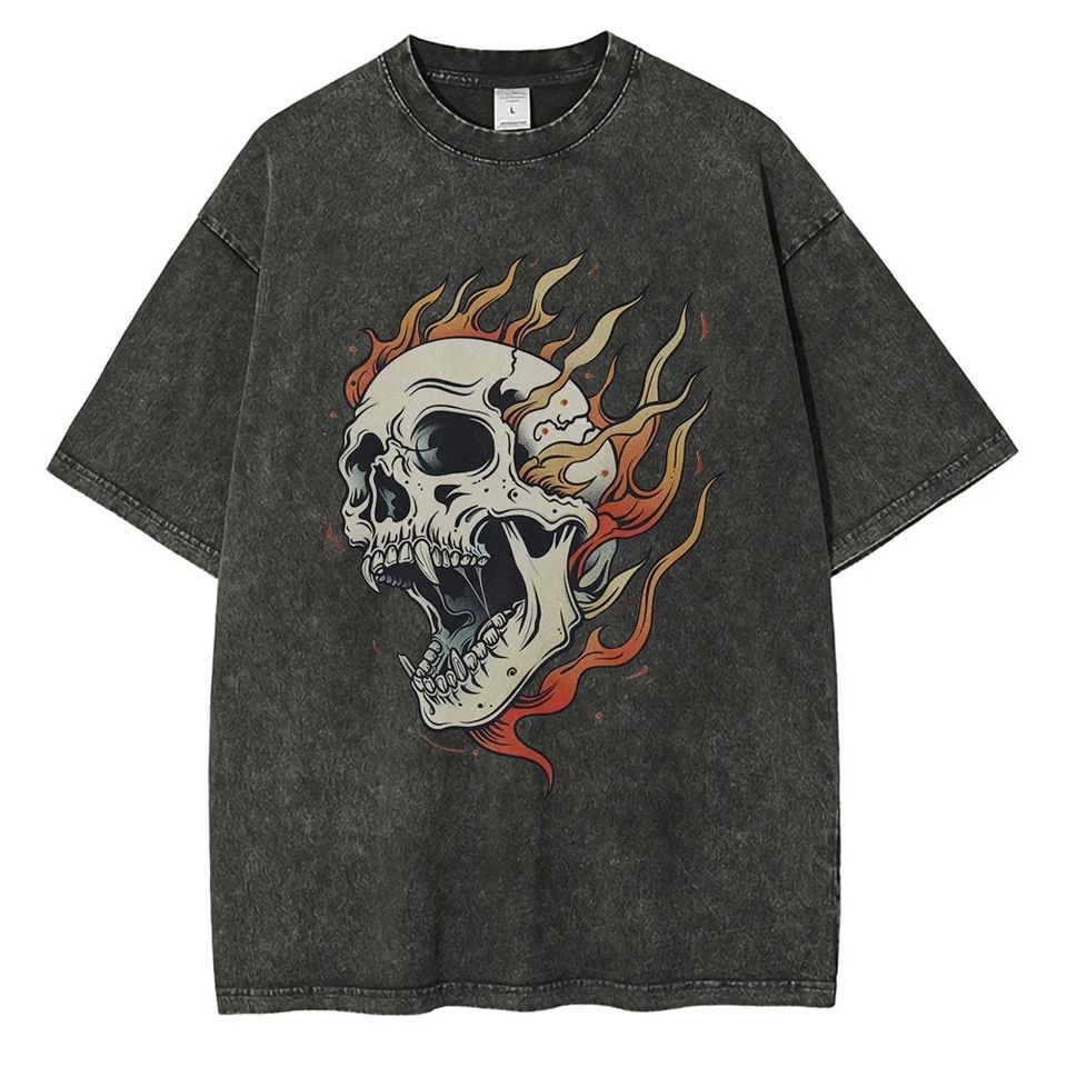 Vintage The Burning Head Vintage Design Printed Tee Hoodie, Sweatshirt | FlexRushtees.com