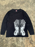 Japanese Brand Diamond Head Psychedelic Quotes Heavy Longsleeve Tee