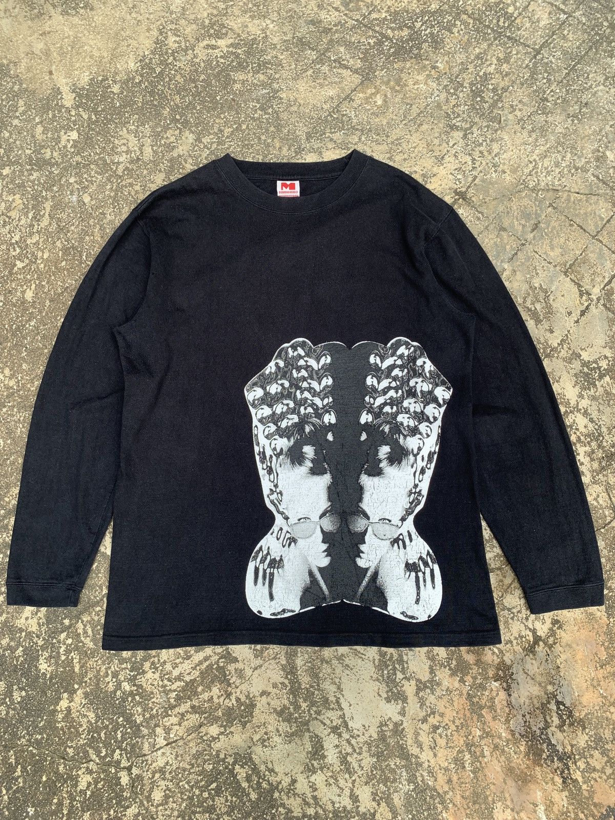 Japanese Brand Diamond Head Psychedelic Quotes Heavy Longsleeve Tee