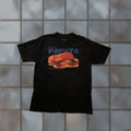 Vintage Atthemoment Papaya Tropical Fruit Graphic Black S S Crewneck T Shirt Sz L Mens
