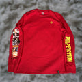 Huf Pulp Fiction Movie Long Sleeve T Shirt Mens M Red Graphic Print
