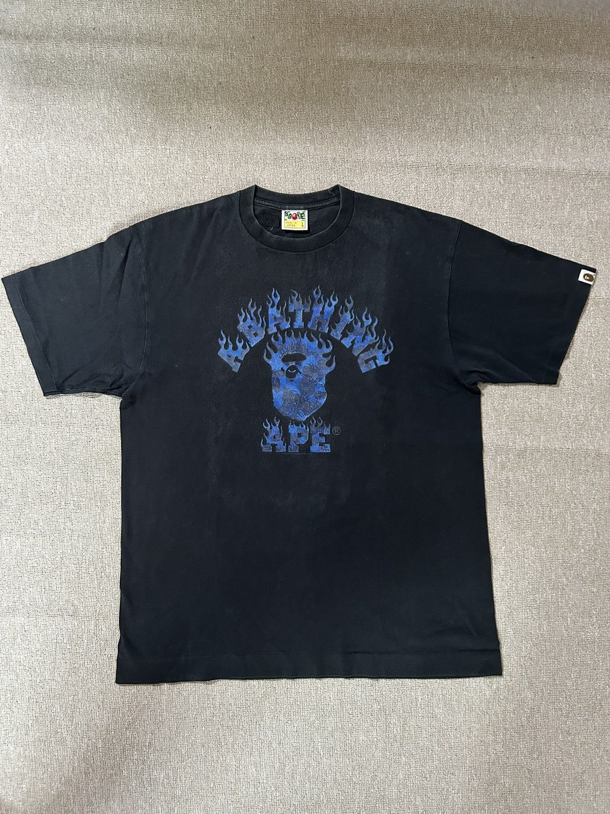 Bape Fire Camo College Tee Hoodie, Sweatshirt | FlexRushtees.com