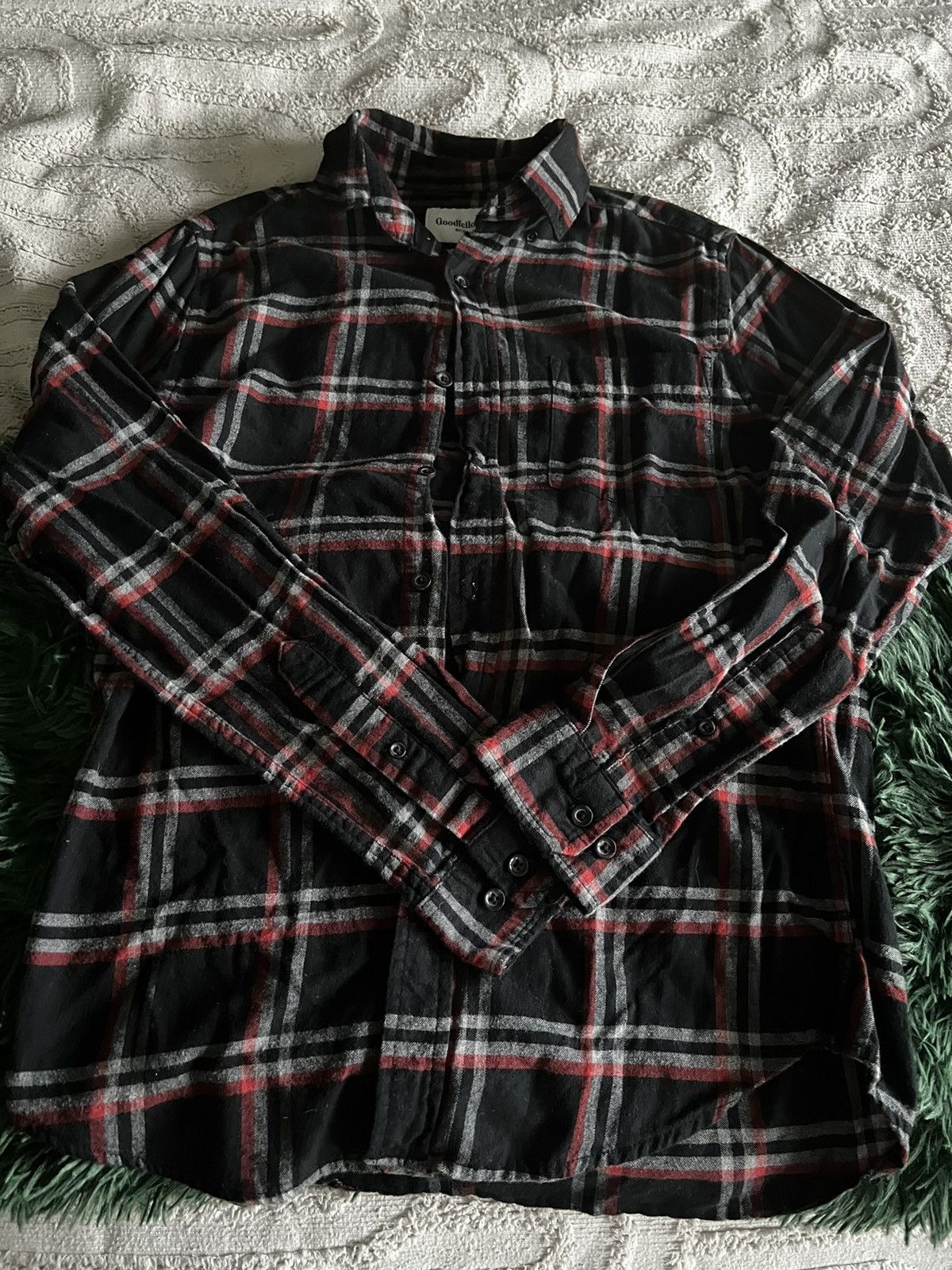 Vintage Black And Red Vintage Goodfellow Flannel