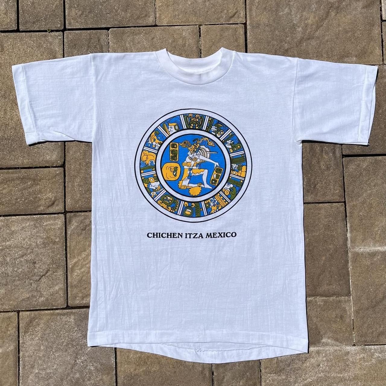 Vintage 90s Chichen Itza Mexico Aztec Tee Tshirt