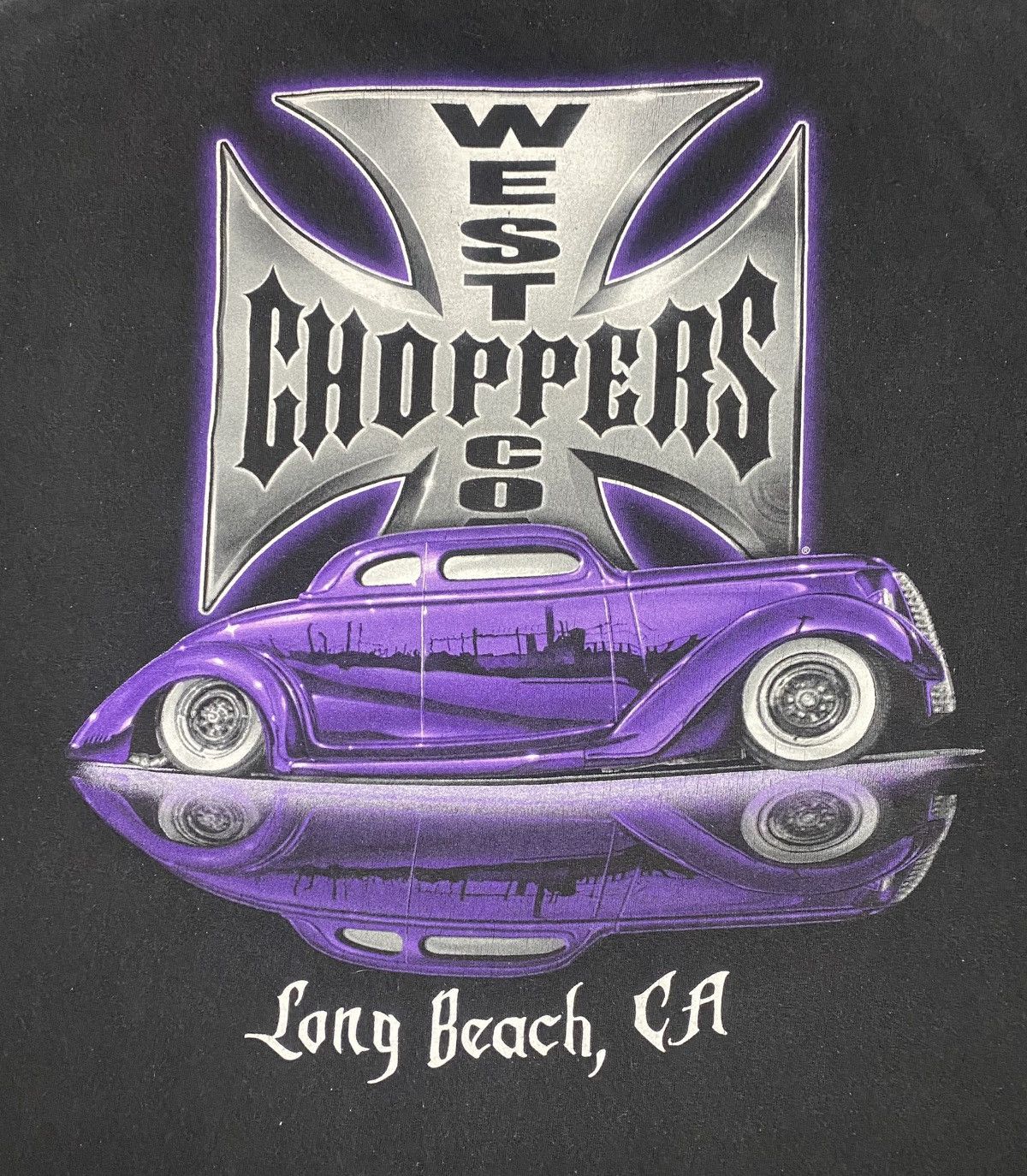 West Coast Choppers Rare West Coast Chopper Tee Shirt Lowrider Purple Chrome Hoodie, Sweatshirt | FlexRushtees.com
