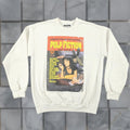 Vintage Pulp Fiction Sweatshirt Men Small White Graphic Long Sleeve Pullover