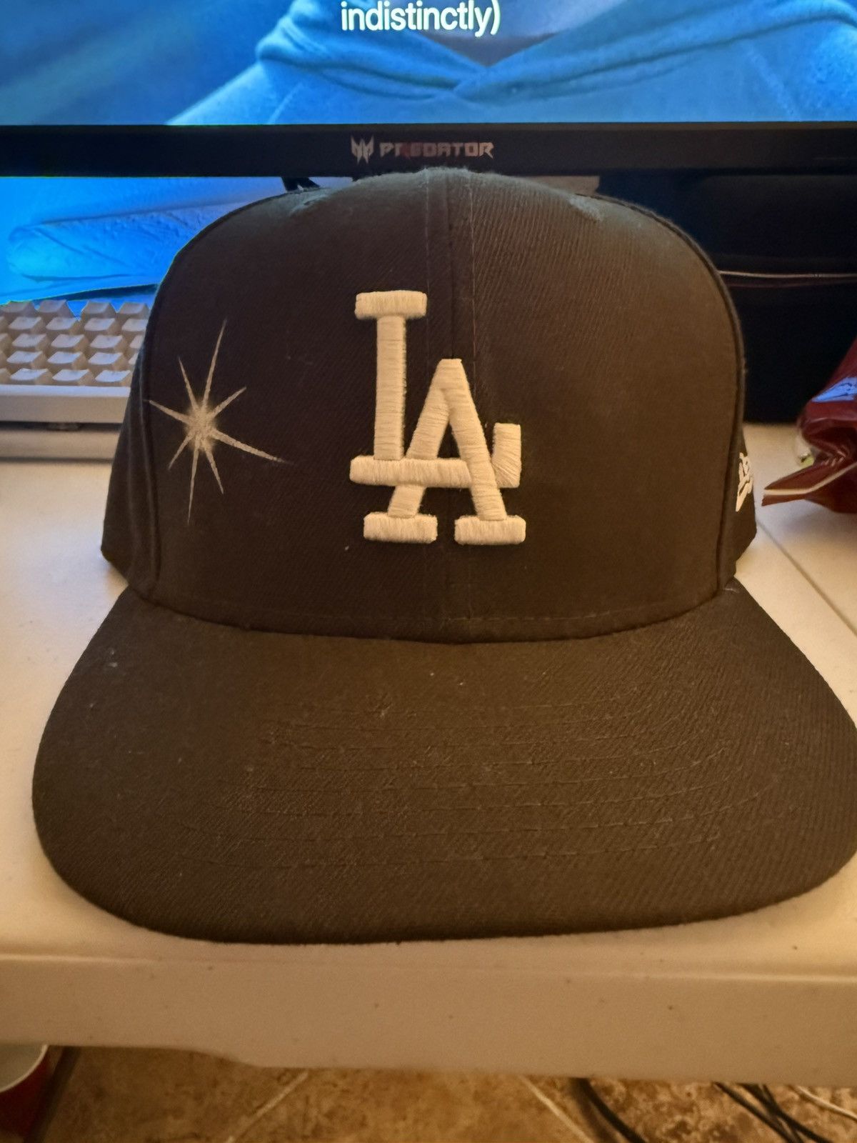 El Ay En Ay El Ay En Dodgers Brown Fitted Size 7 3 4