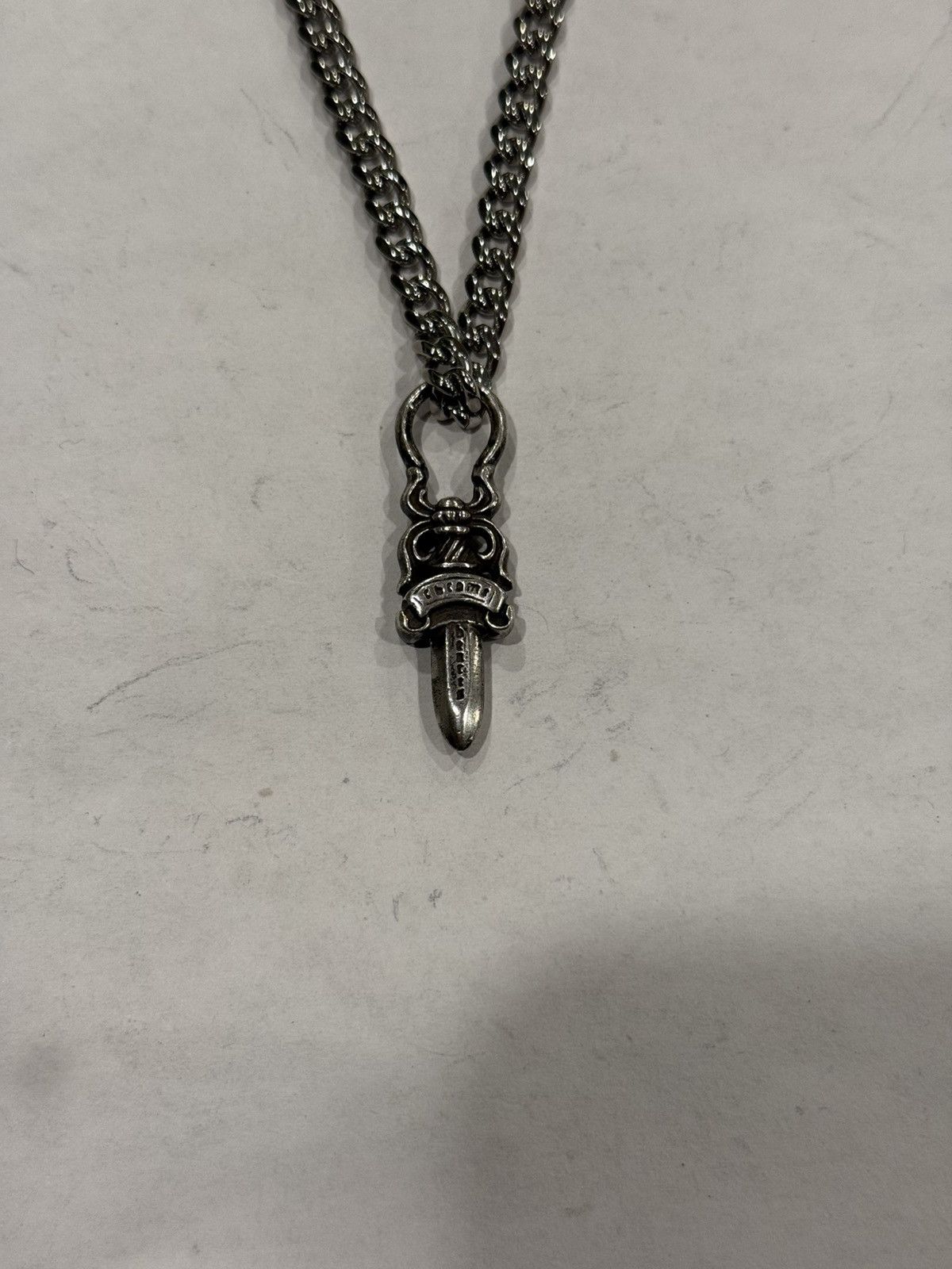 Hearts Chrome Hearts Dagger Pendant Cuban Link Chain Necklace 925 T-Shirts, Hoodie, Sweatshirt | FlexRushtees.com
