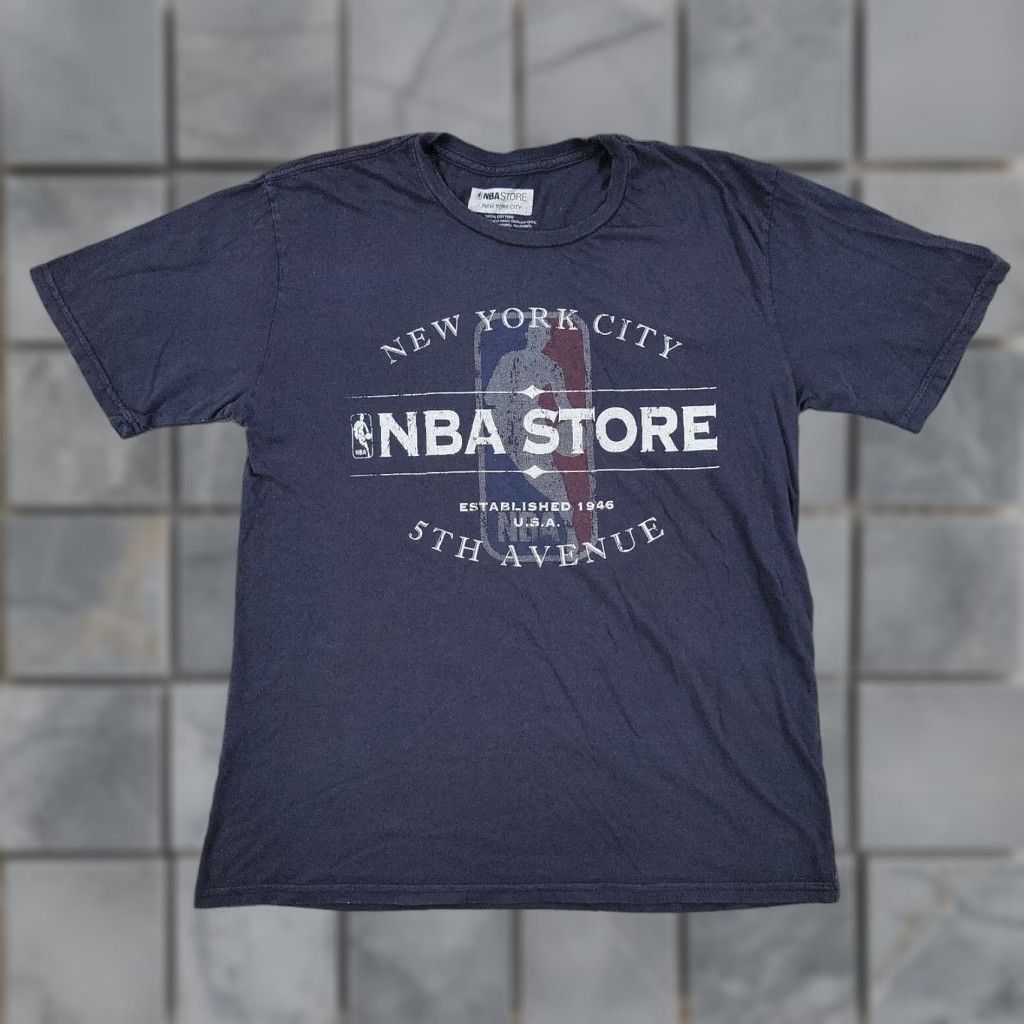 Vintage Nba T Shirt Men Small Short Sleeve Blue New York City 5th Avenue Logo Casual Graphic Tee Hoodie, Sweatshirt