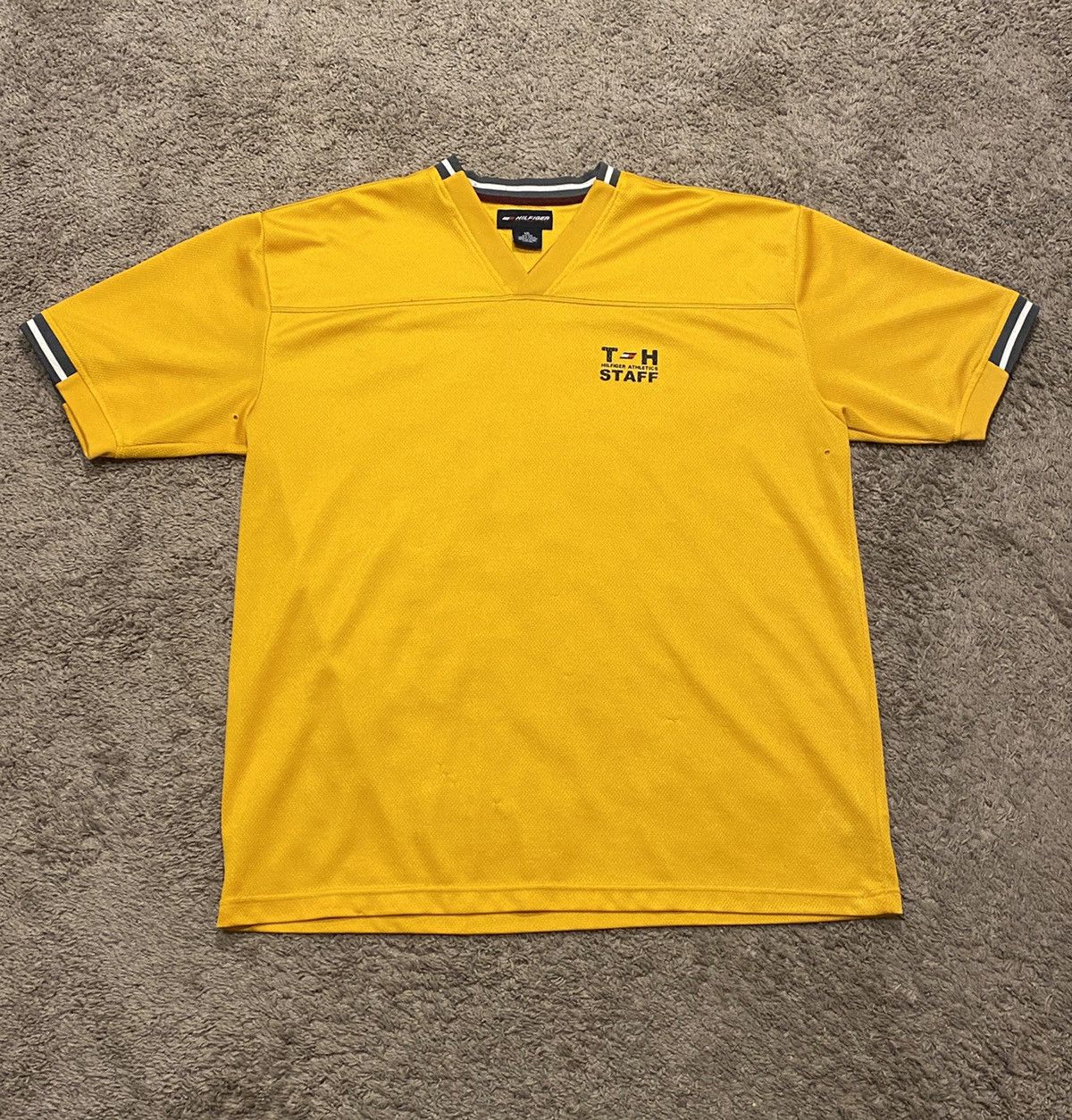 Vintage 90s Tommy Hilfiger Athletics Jersey Staff Jersey T-Shirts, Hoodie, Sweatshirt | FlexRushtees.com