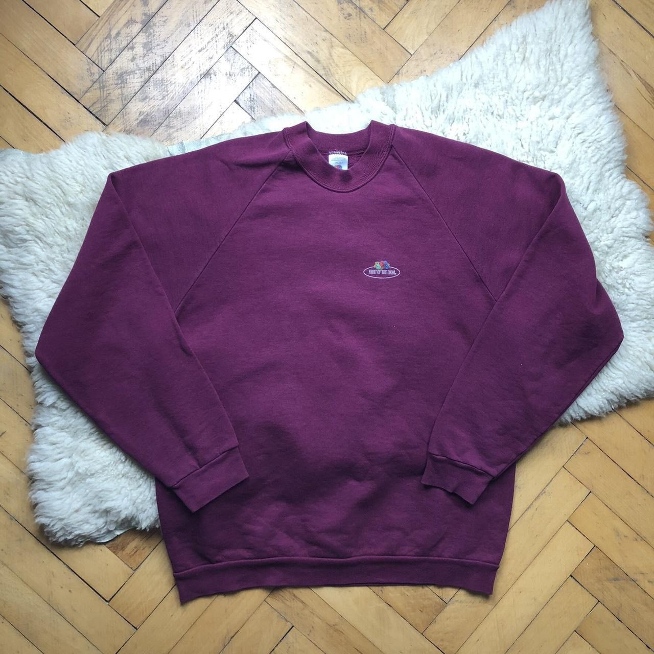 Vintage Fruit Of The Loom Burgundy Sweatshirt Nr 307