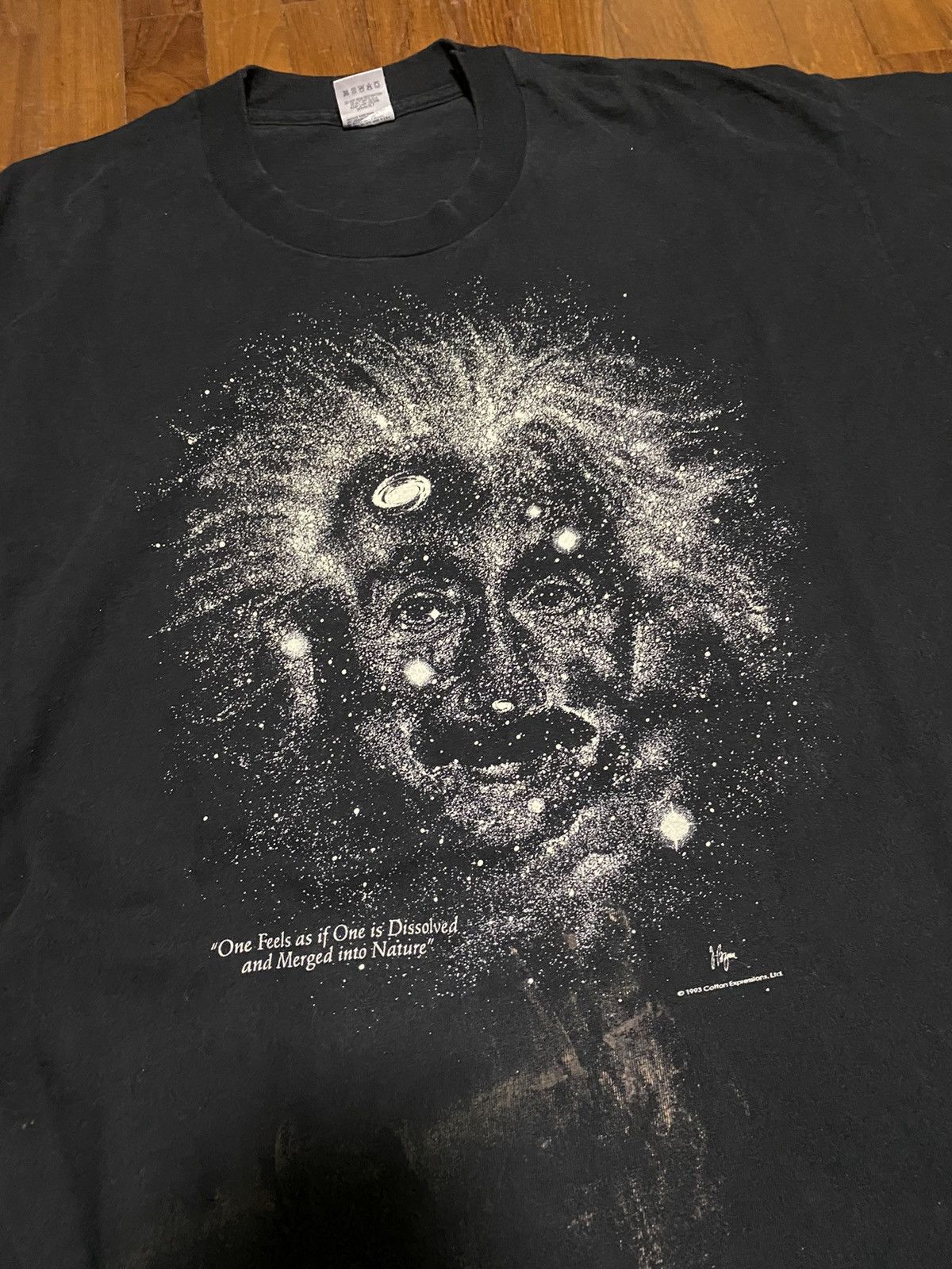 Rare Vintage 93 Einstein Museum Glow In The Dark Tee Hoodie, Sweatshirt | FlexRushtees.com