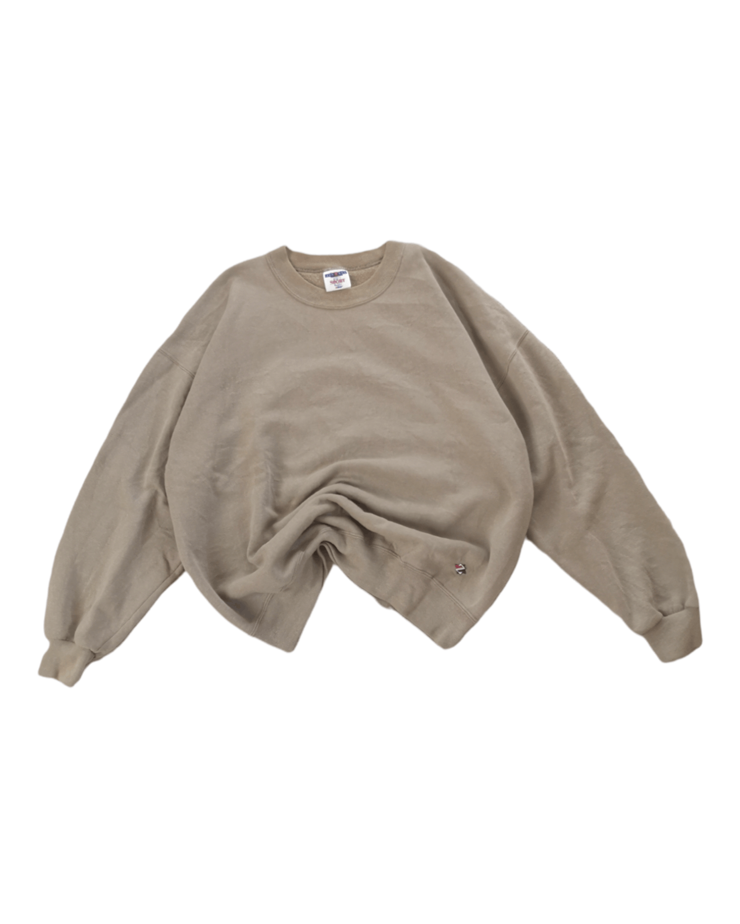 Vintage Blank Jerzees Sweatshirt Sand Beige Boxy Fit 90s