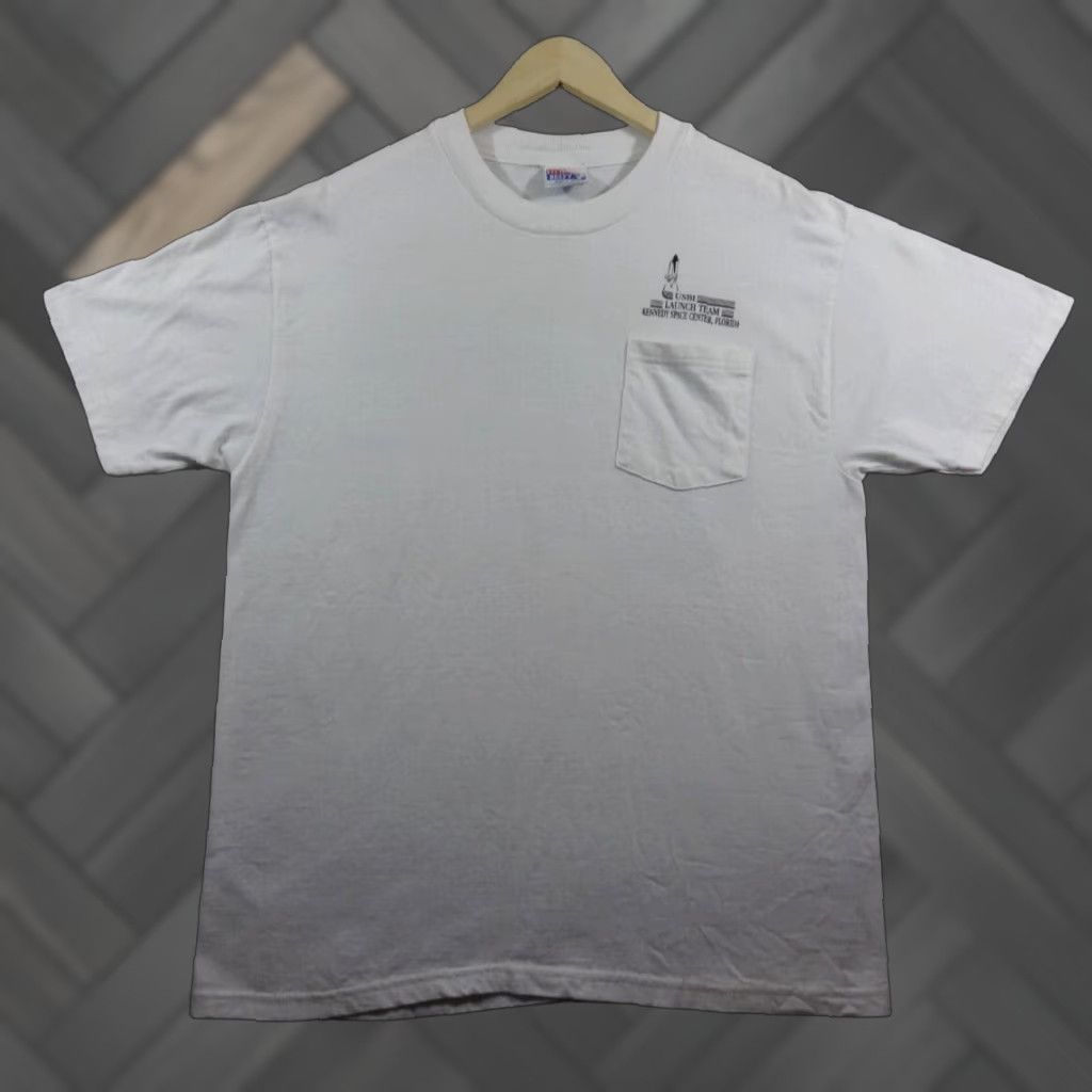 Vintage Nasa Discovery Space Shuttle T Shirt Sts 91 White Short Sleeve L Mens