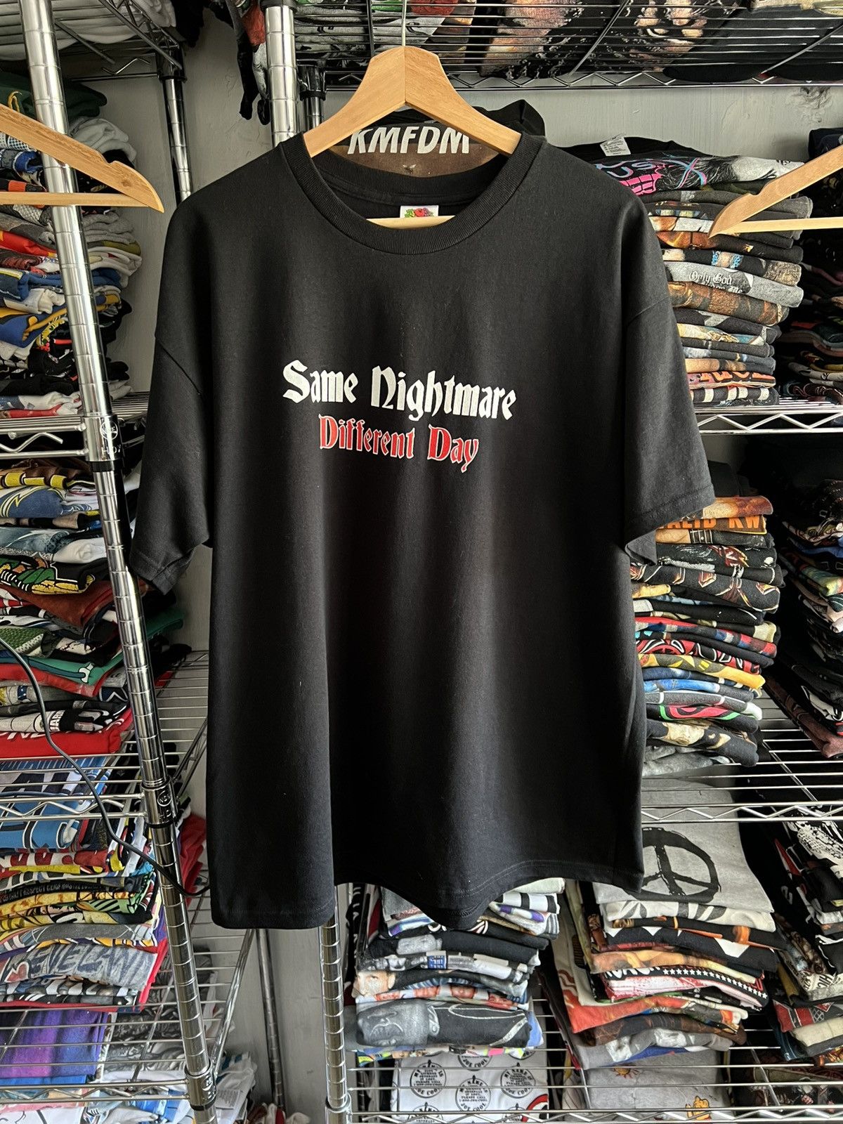 Fruit Of The Loom 2000s Same Nightmare Different Day Quote Random Tee Hoodie, Sweatshirt | FlexRushtees.com