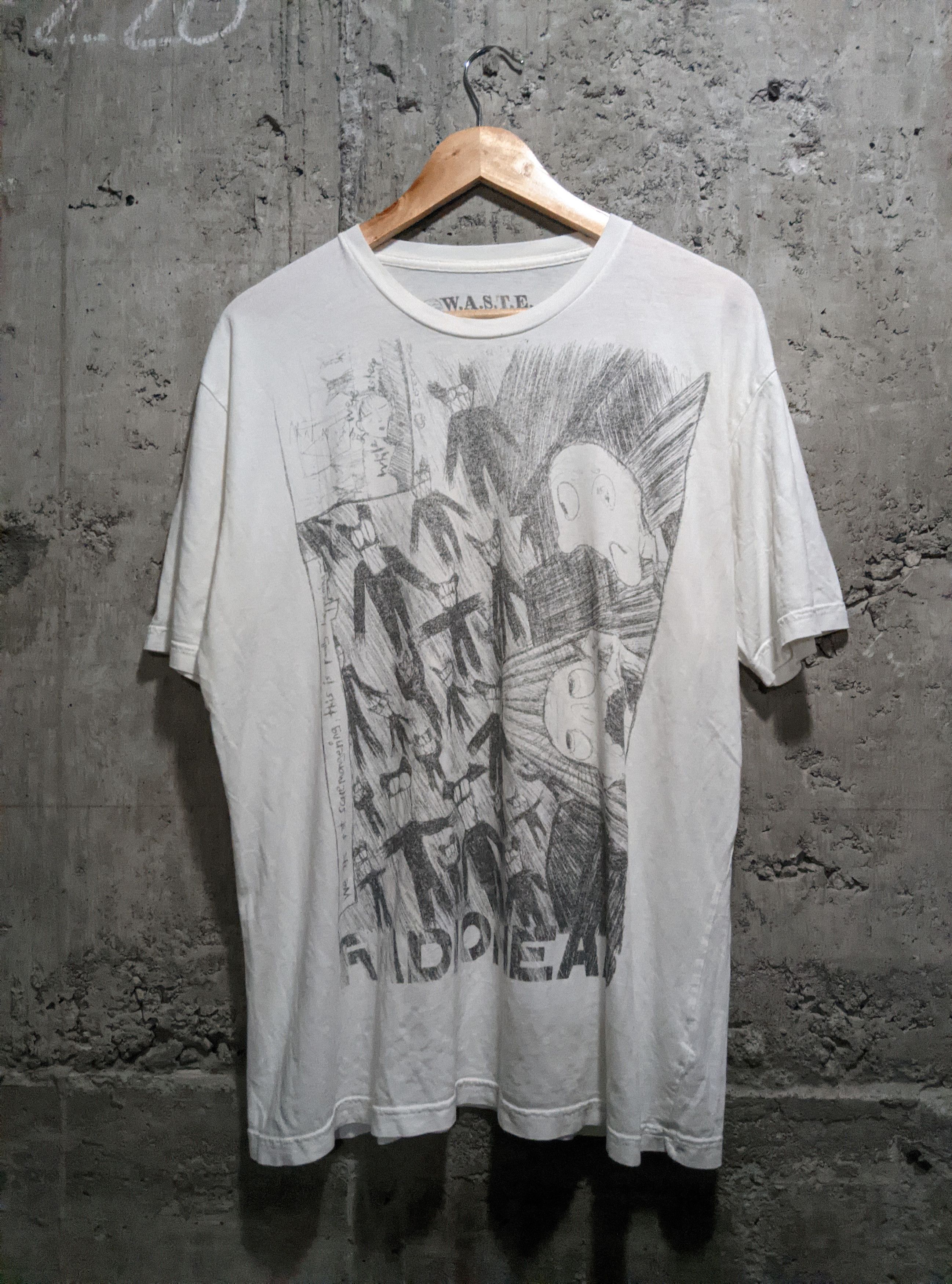 Vintage 2000 Radiohead Waste Scribble Kid A Era T Shirt Hoodie, Sweatshirt | FlexRushtees.com