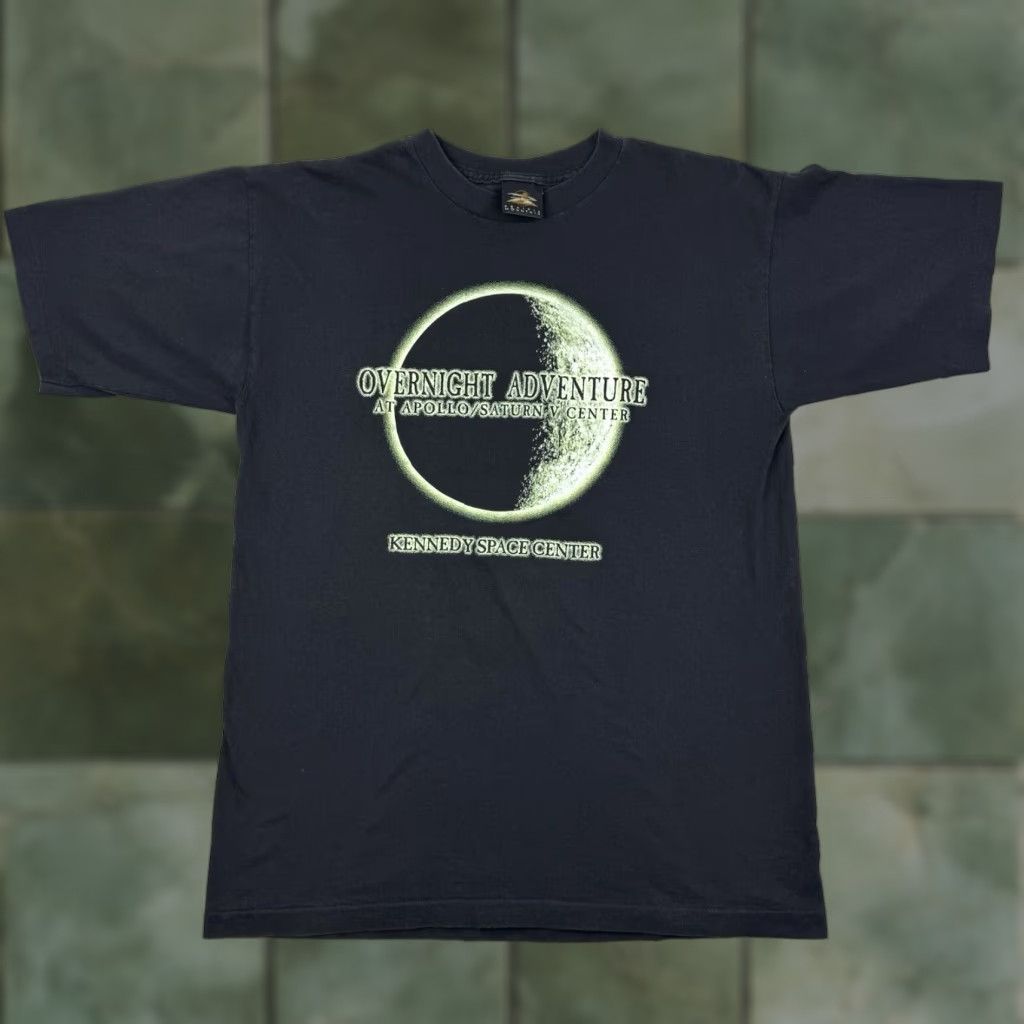 Vintage Kennedy Space Center T Shirt Adult Large Black Glow In The Dark 90s Space Usa Mens S