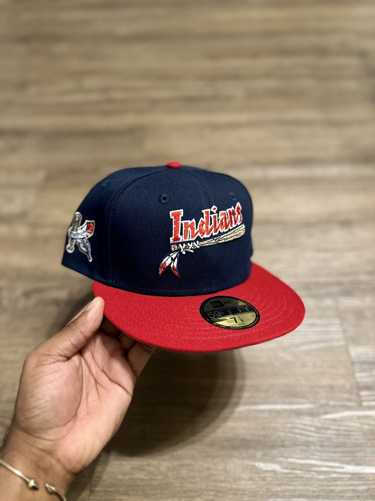 Myfitteds X New Era New Era Kingston Indians Diallo 2 Tone Navy Red Rare 7 1 8