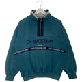 Vintage Dunlop Motorsport Quater Zip Sweatshirt Logo Green
