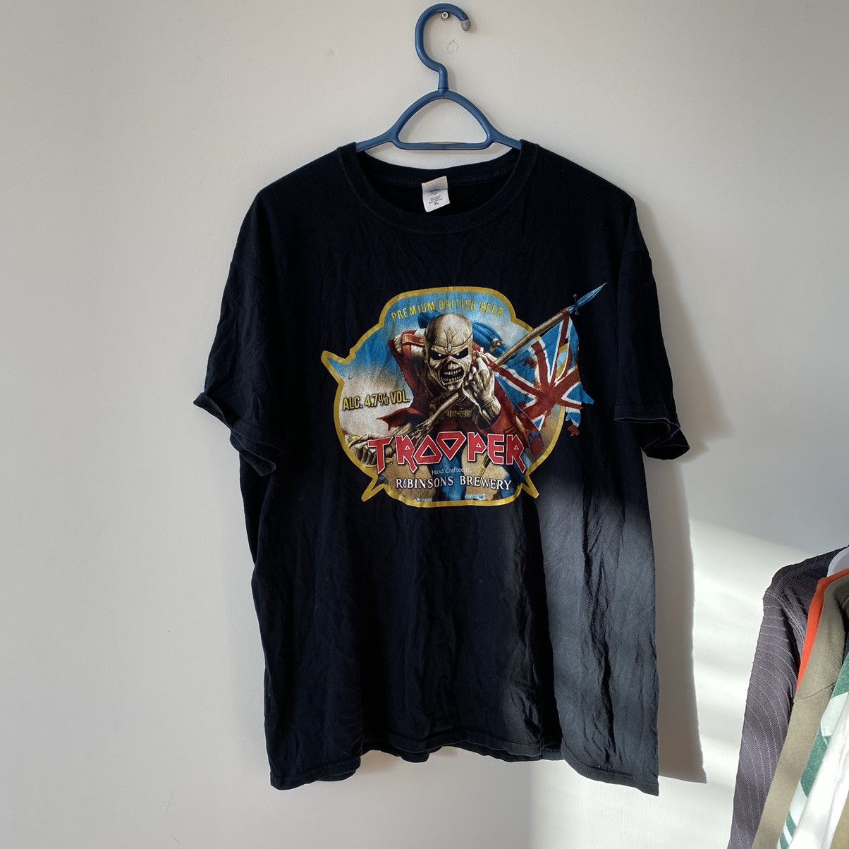 Iron Maiden X Vintage Vintage Iron Maiden Trooper Beer T Shirt Xl Hoodie, Sweatshirt | FlexRushtees.com
