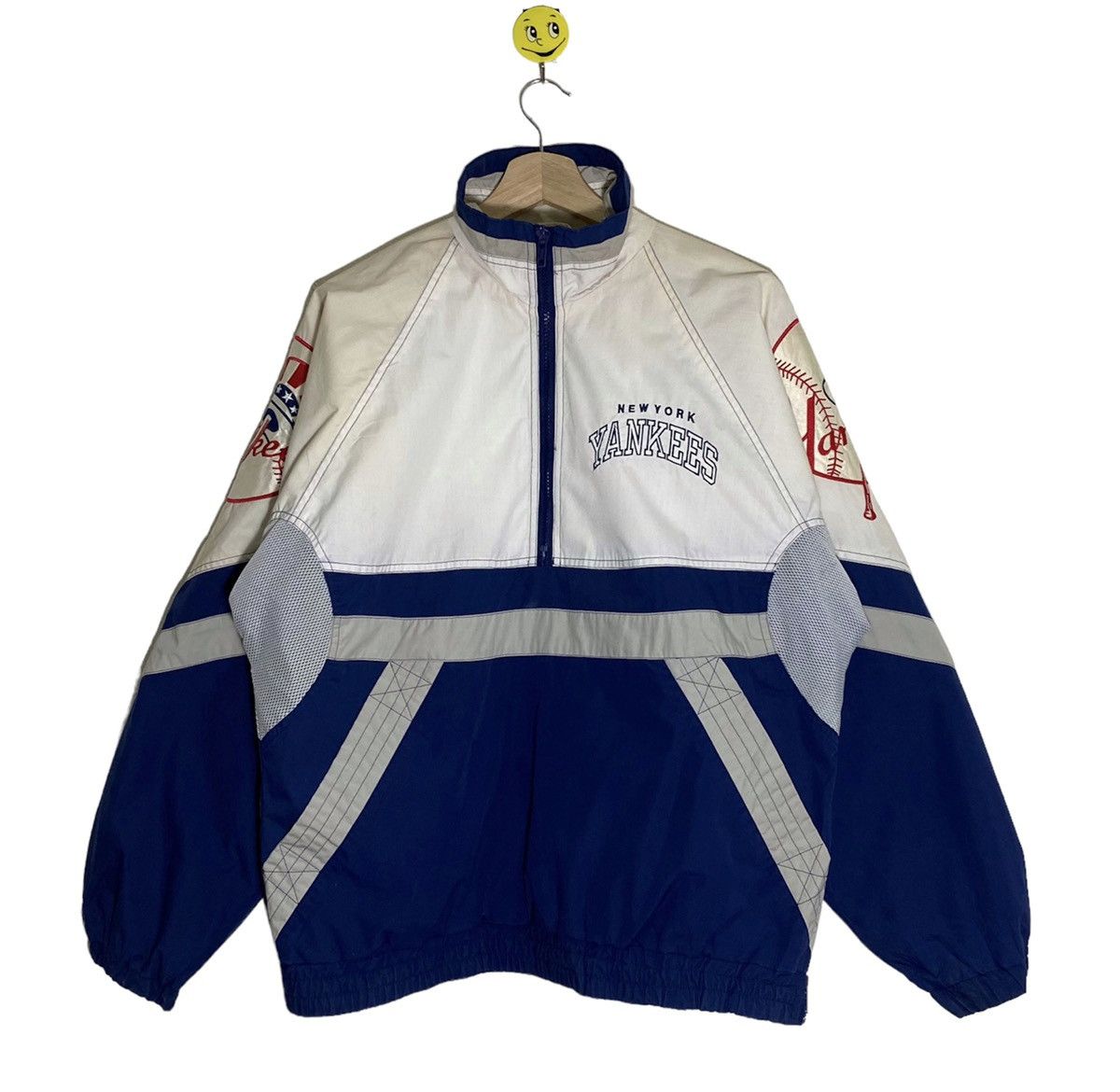 Starter X Vintage Vintage New York Yankees By Starter Windbreaker Half Zipper