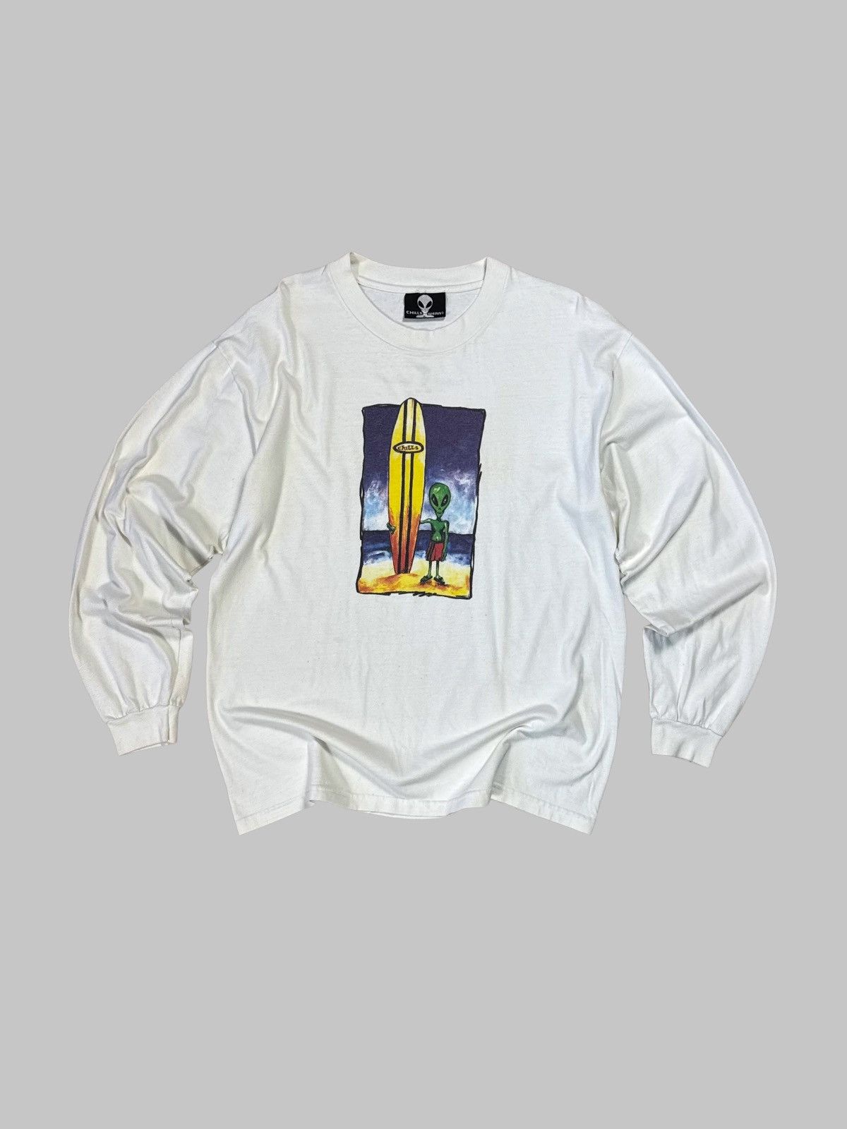 Alien Workshop Vtg 1993 Chills Wear Alien Nation Skateboard Long Sleeve