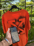 White Off White Stencil Tee Orange Hoodie, Sweatshirt | FlexRushtees.com