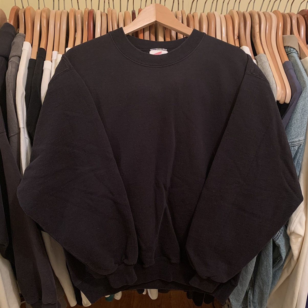 Vintage 90s Black Jerzees Cotton Sweats Sweatshirt