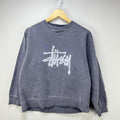 Vintage 90s Stussy Sun Faded Crew Neck Sweatshirt Small T-Shirts, Hoodie | FlexRushtees.com
