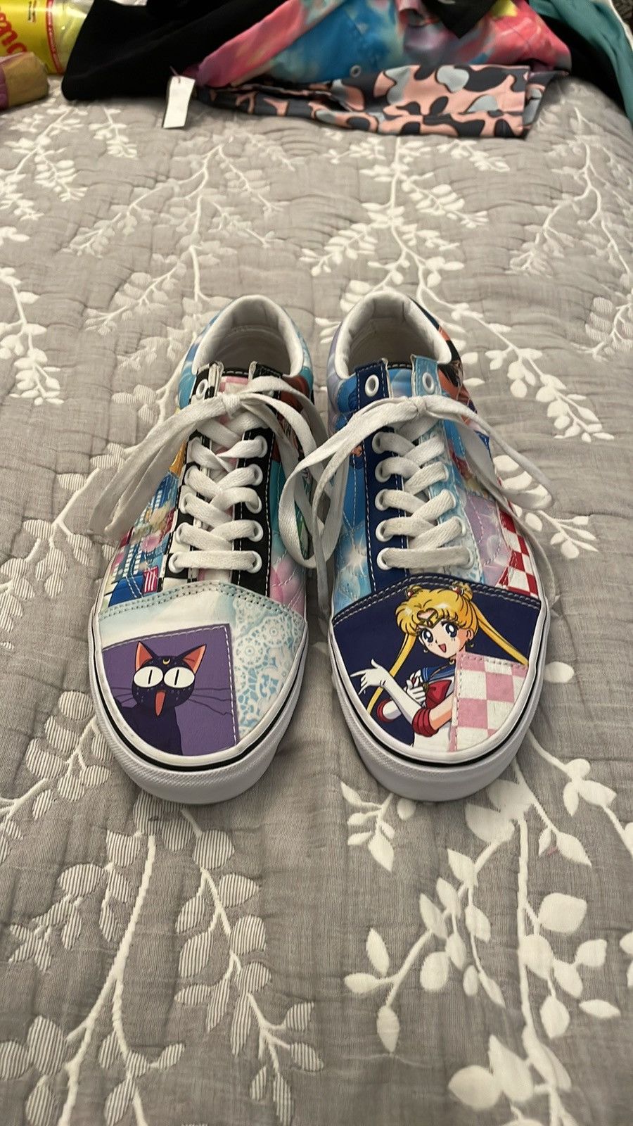 Sailor Moon Old Skool Skate Shoe Patchwork Sz 7 5