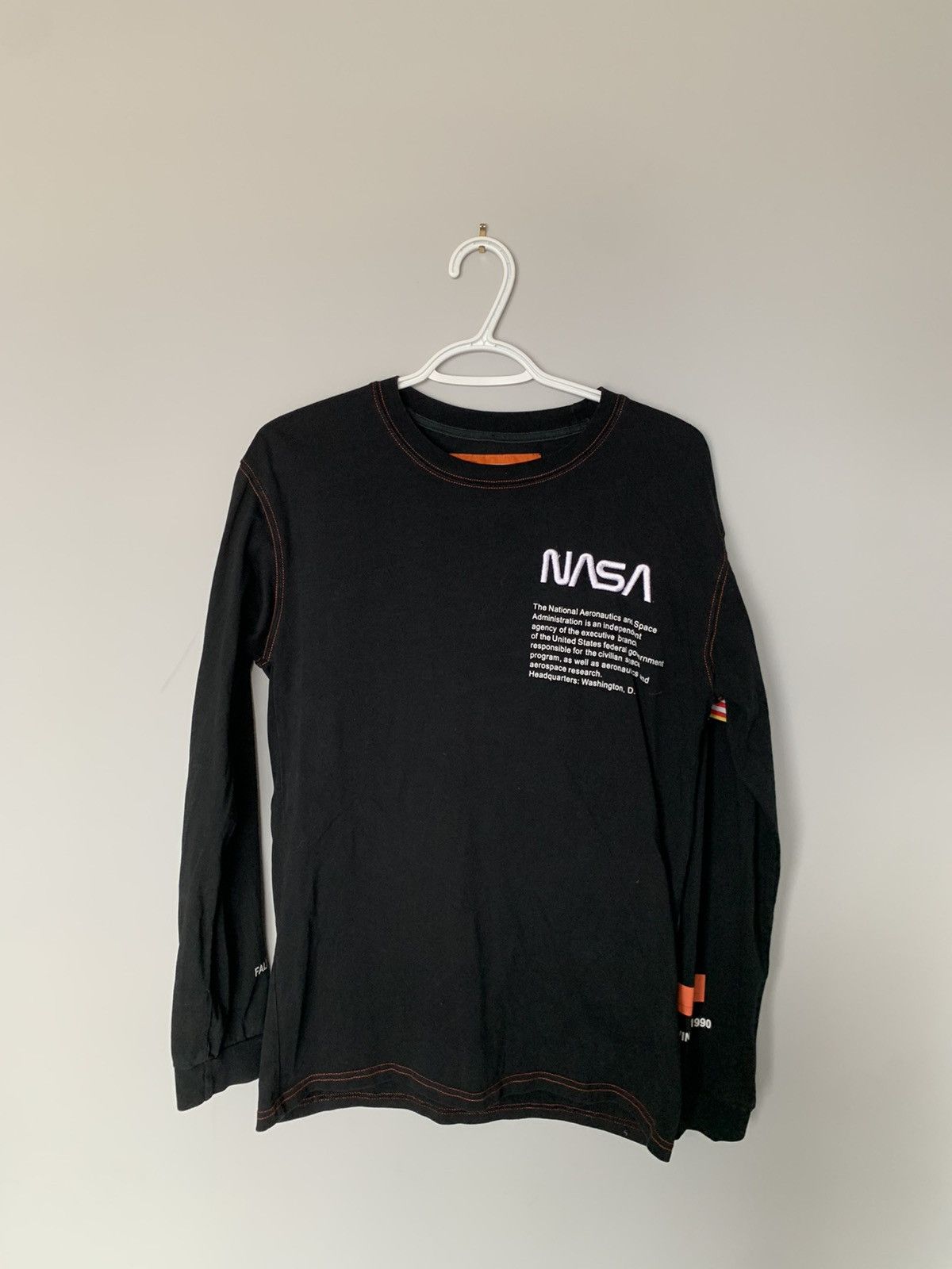 Preston Heron Preston Black Nasa Edition Long Sleeve T Shirt