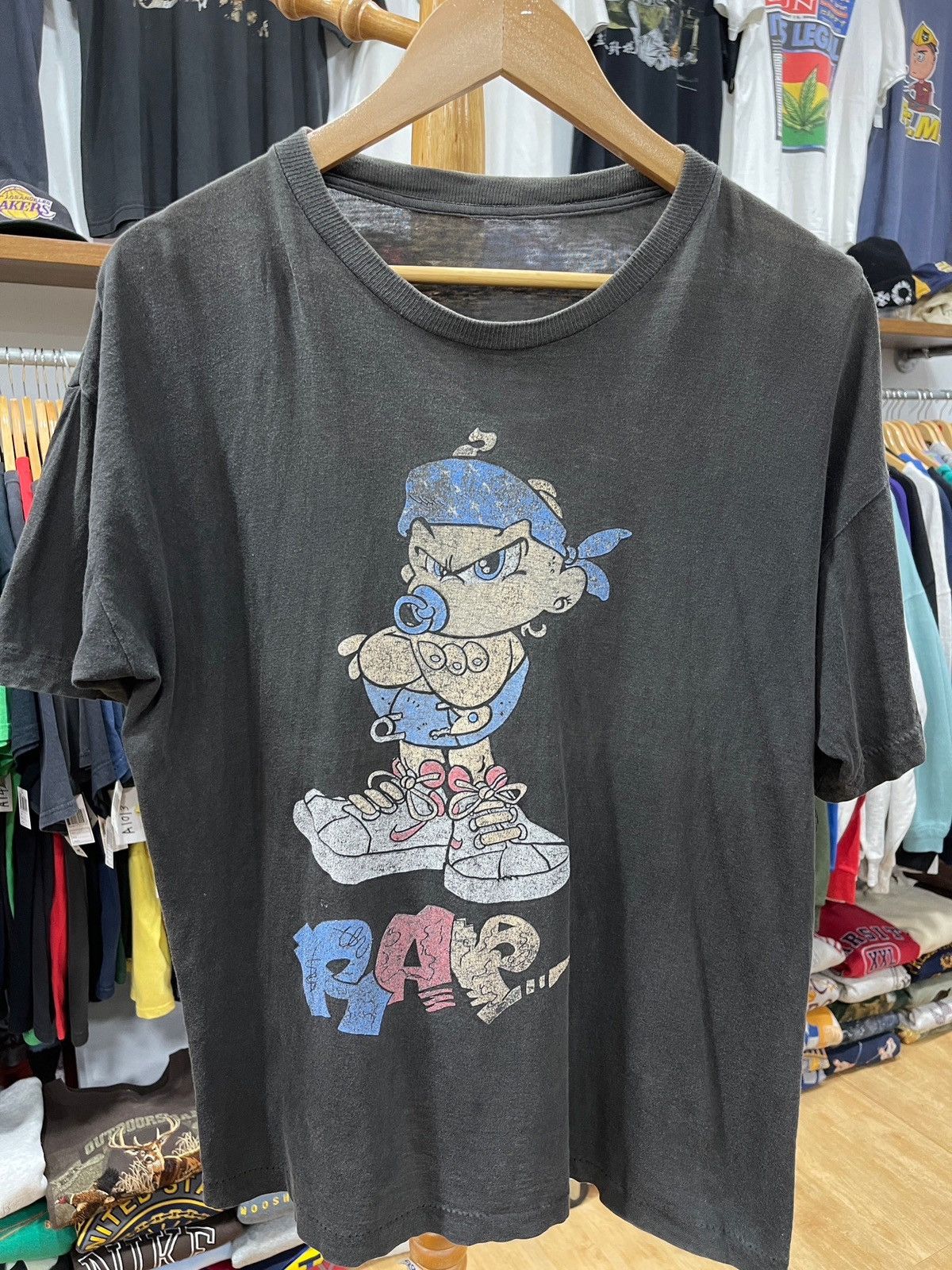Vintage 90s Rap Kid Cartoon Tee Hoodie, Sweatshirt | FlexRushtees.com