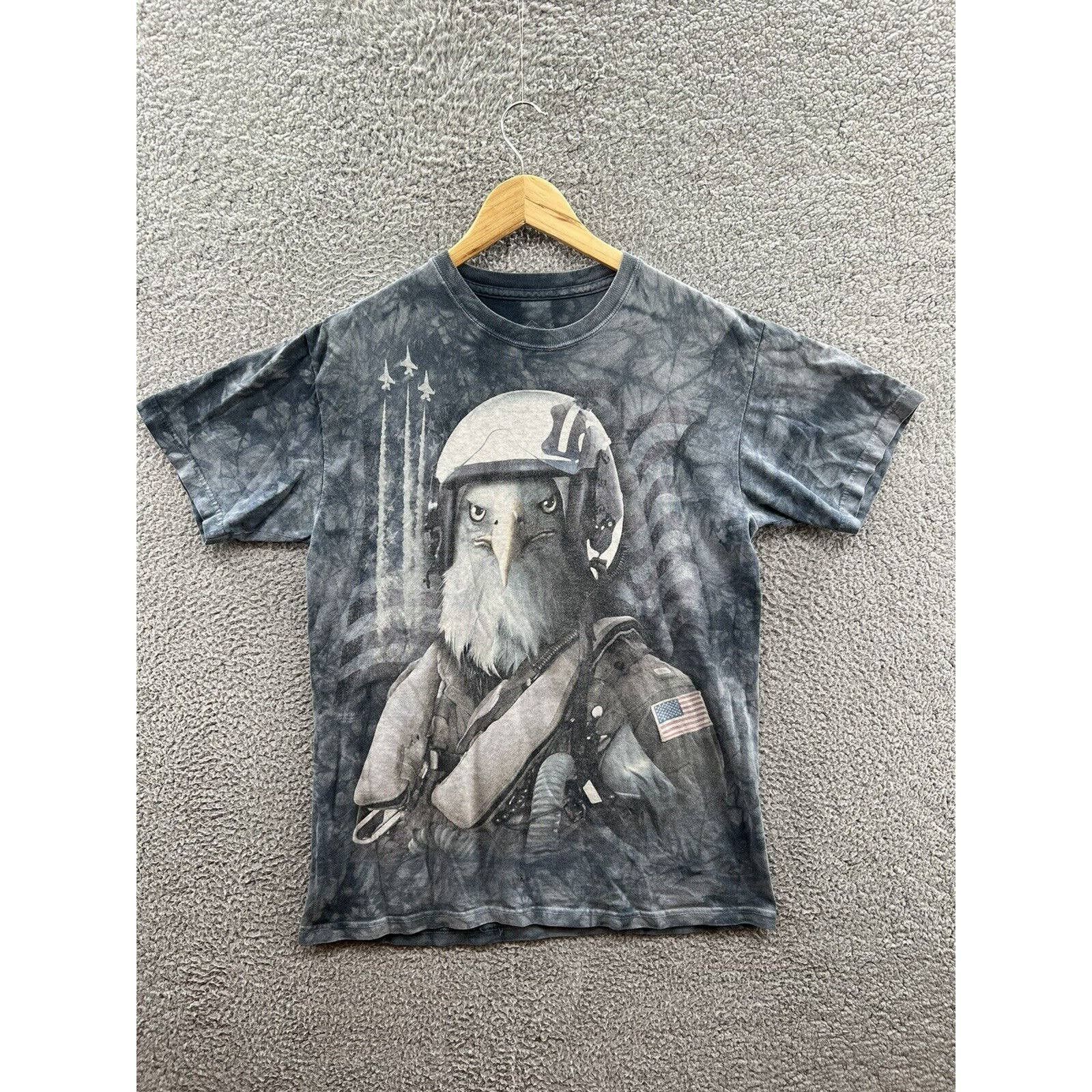 Mountain The Mountain Manimals Blue Tie Dye Eagle Astronaut T Shirt